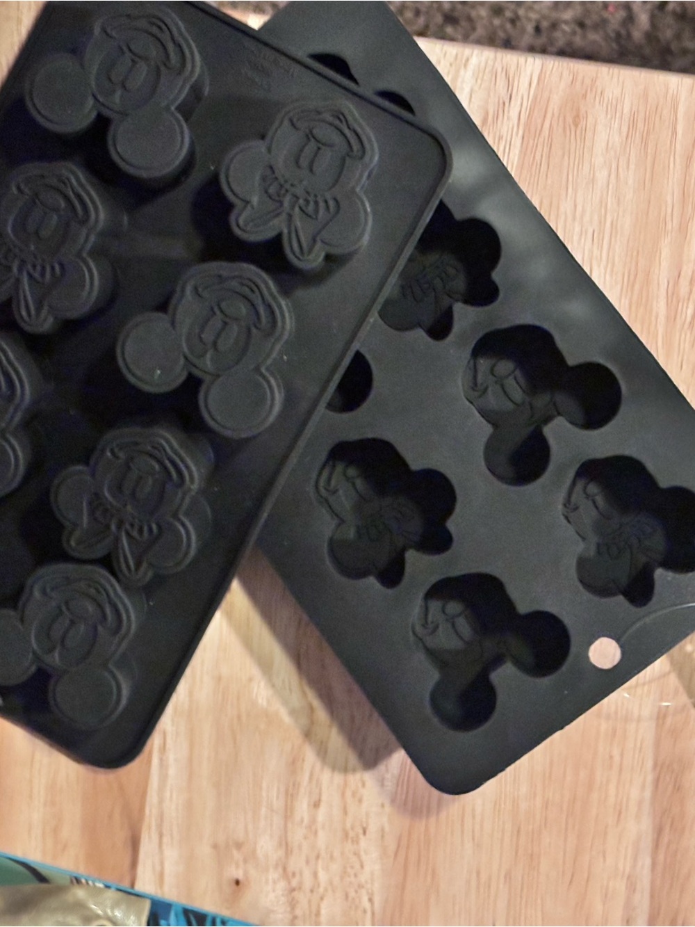 New! Black Silicone Mickey & Minnie Character Mold Tray Bundle (set of 2) - Picture 5 of 5